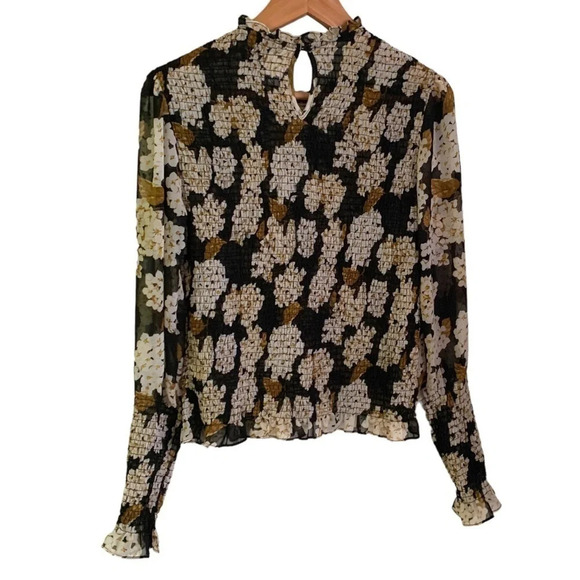Maison Cinqcent Floral Long  Sleeve Blouse - Picture 4 of 7